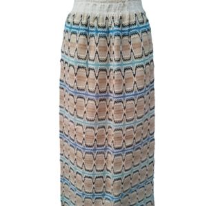 1960's Jonathon Logan Long Hippie Yarn Maxi Skirt